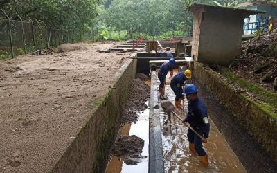 Continúan trabajos de mantenimiento en la bocatoma Caraño