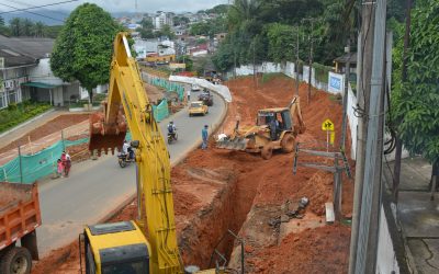 Avanzamos en la construcción del colector de agua residual de 36 pulgadas, en el Barrio El Porvenir