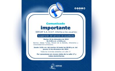 Suspensión del servicio de acueducto