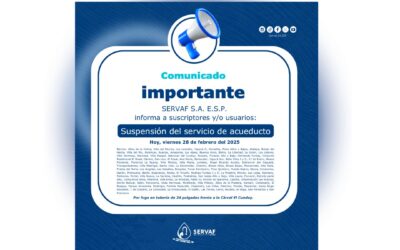 Suspensión del servicio de acueducto